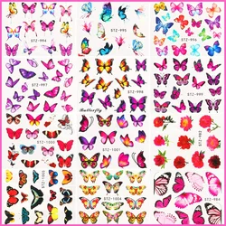 Colorful Nail Wraps Stickers Decals Nail Sticker Art Designer Butterfly Nail Sticker with Different Types