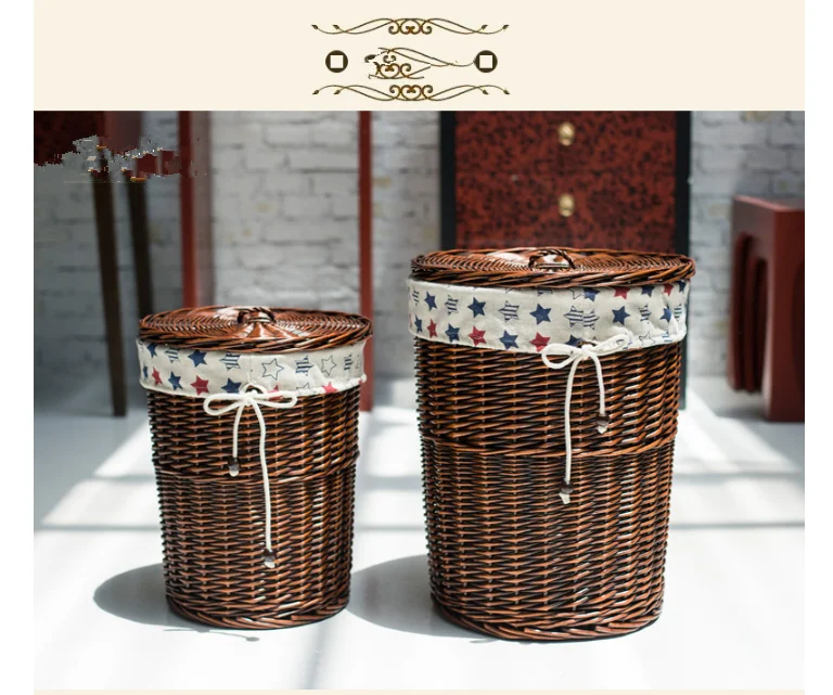 Eco-friendly storage basket wicker basket with handle