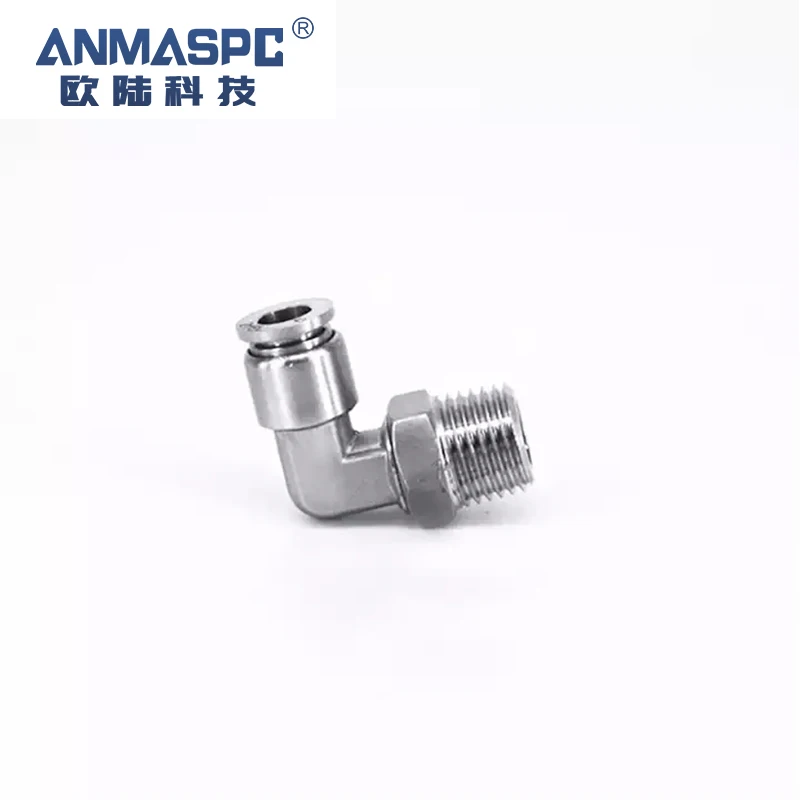 Factory Direct Sale L Type Metal Stainless Steel Hexagan Adapter With Thread Pneumatic Coupling Fitting