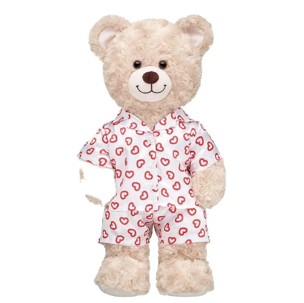 NEW Teddy Bear Valentine Sets Red Hearts Pajama Sleeper