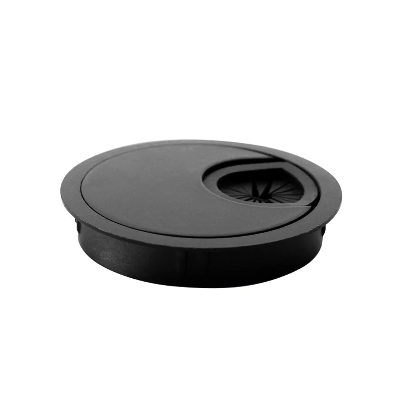 Factory Directly Sell Aluminium Table Wire Manager Rectangular Brush Wire Cable Table Hole Cover Management