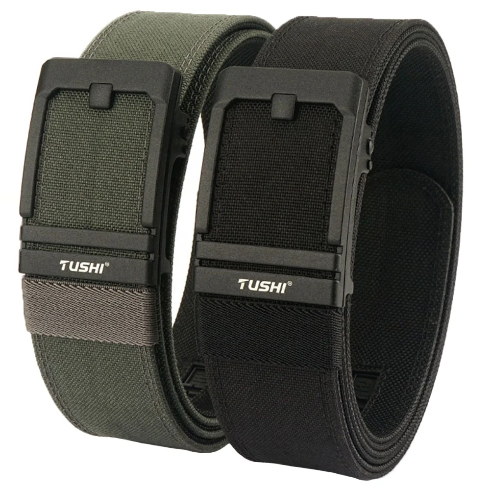 wholesale Custom 1.5 inch Thickened 1100D Nylon Automatic Track Men hard Tactical Belt Ratchet Gun Belt Suitable for outdoor us
