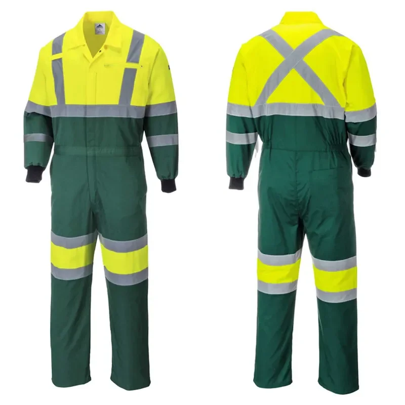 15 Years Manufacturer Safety FR Work Clothing Flame Resistant Workwear Coveralls EN11612 NFPA2112 Hi Vis FR Coveralls