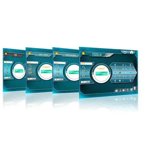 Most popular 4 in 1 opt Super HR rf q switch ndyag and diode 755 808 1064 3 waves laser