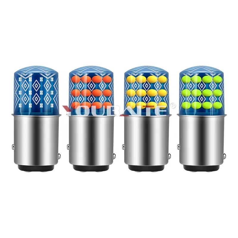 Motorcycle brake light bulb 1157 cob 24smd 12V white 1156 flash BAY15D double contact Strobe led lights for motorcycle