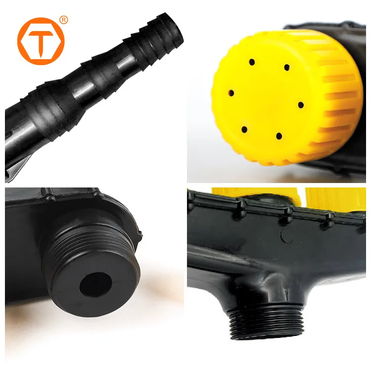 Plastic 3 Holes Agriculture Splitter Water Sprinkler Head Atomizer Sprayer Garden Hose Nozzle with Pipe Clamp