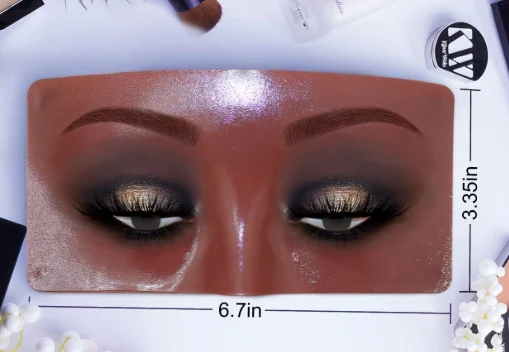 Reusable Practice Makeup Soft Mannequin Face 5D Makeup Practice Board Textured Bionic Silicone Eye Eyeshadow Cosmetic Mannequin