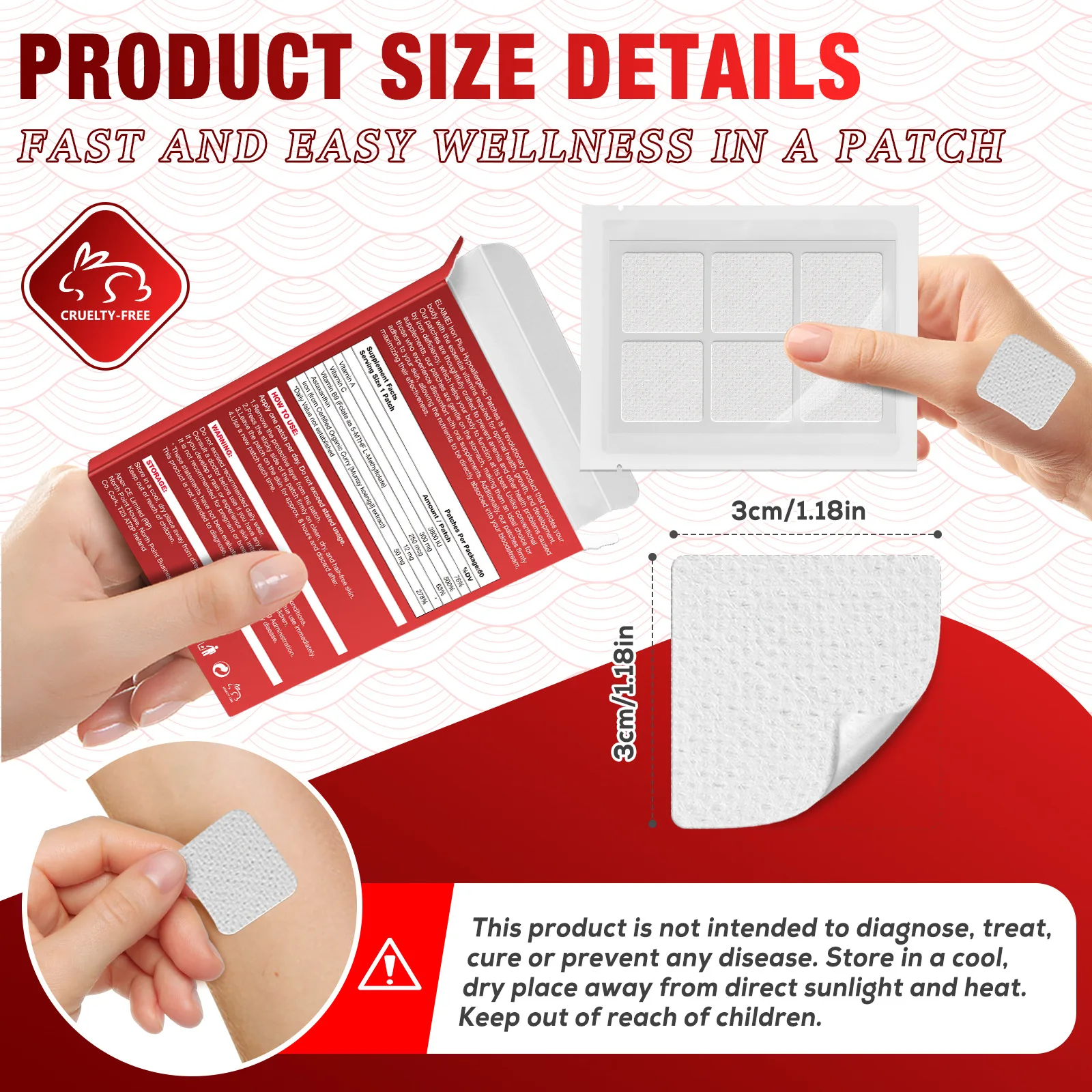 ELAIMEI Multivitamin Biotin B12 Iron Supplementation 60 Pieces best selling products 2024