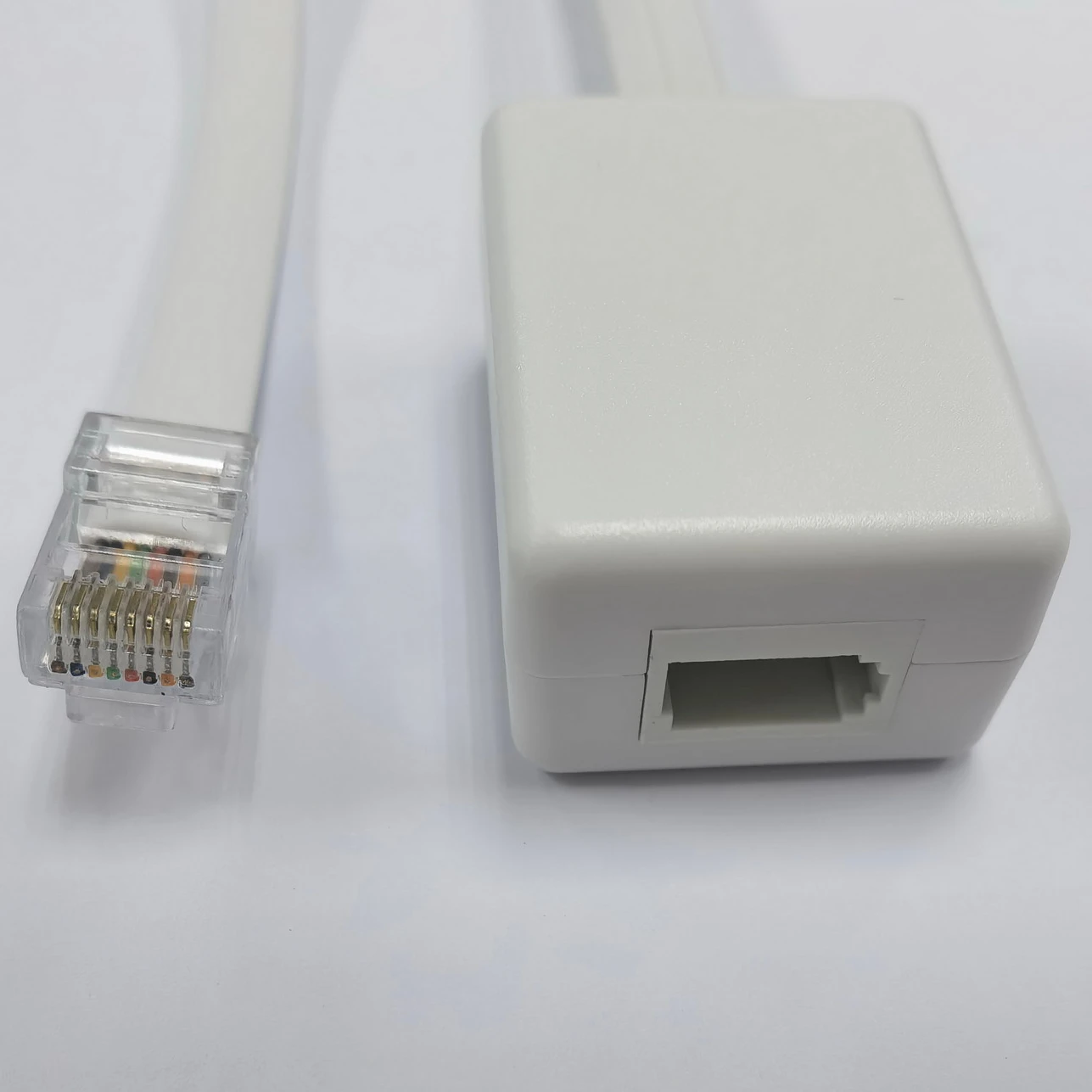 PSTN Adaptor UK socket to RJ45 plug with cables UK SPJ to RJ45 plug