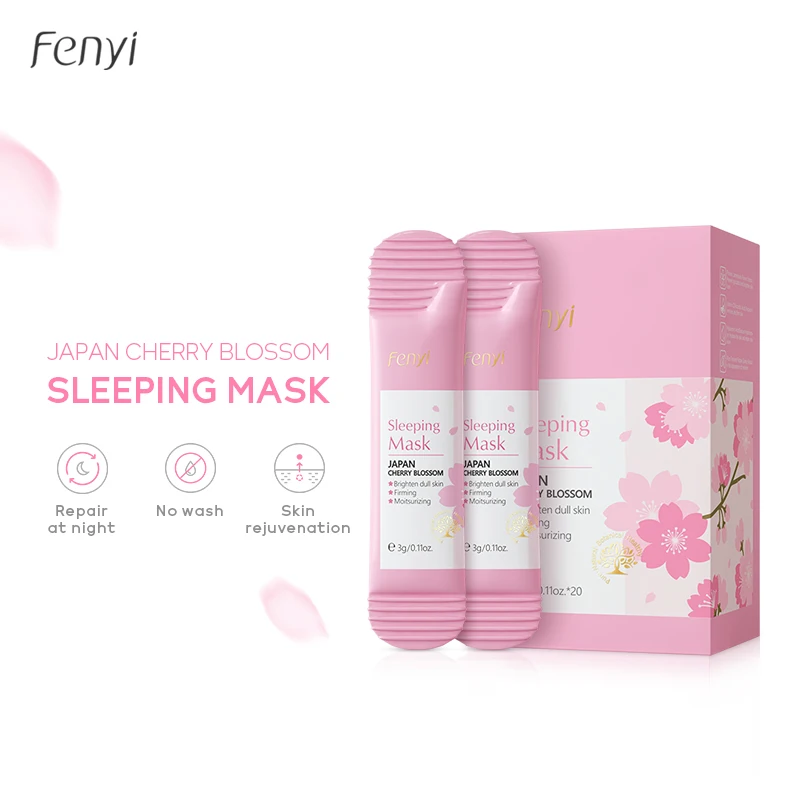 Fenyi Japan Cherry Blossom Sleeping Brighten dull skin sakura sleeping night cream sleepingmask 3g*20Pcs