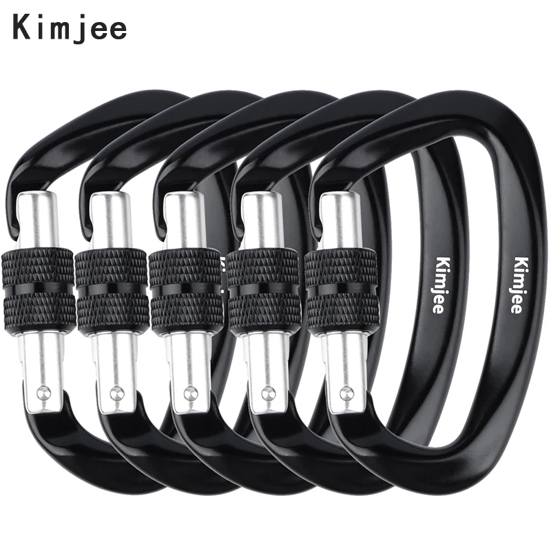 12KN карабин из авиационного алюминия, D-образное кольцо, замковые карабины, зажим, винтовой замок для ворот, пружинный карабин для скалолазания, для гамака