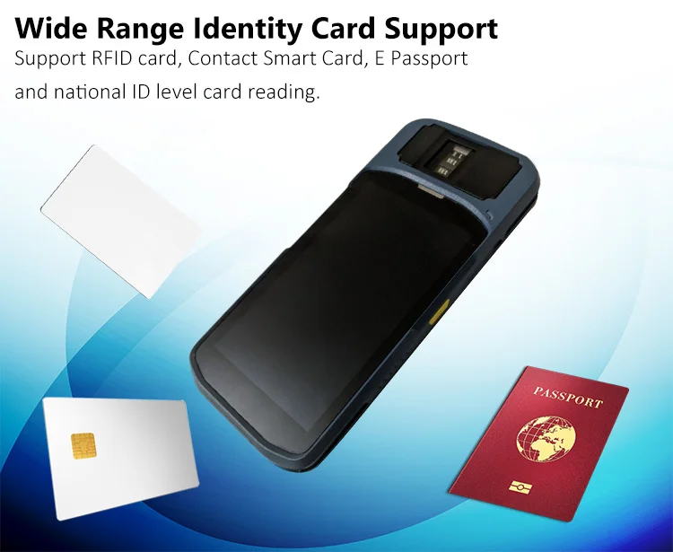 IP65 Mobile Biometrics PDA with Fingerprint Scanner and High Volume Battery for School and Banking