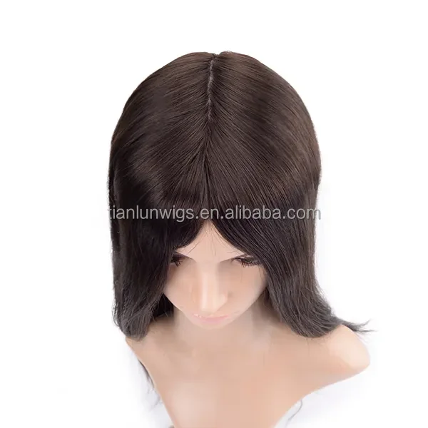 Topper silk top base  for white women 100% blonde human hair toppers closure wig
