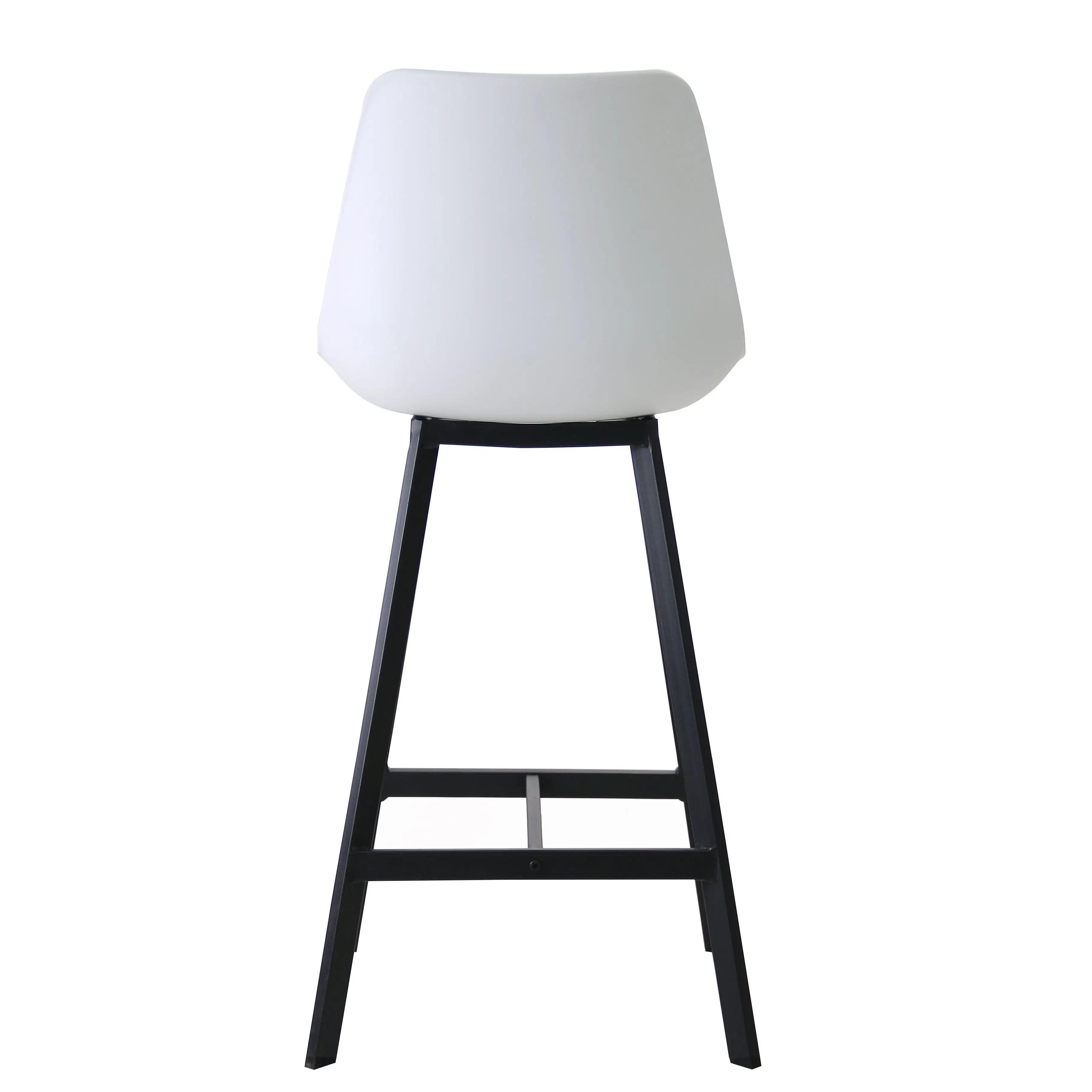  Counter Height Tall Luxury High White Black Nordic Kitchen Modern Cheap Pp Plastic Bar Stool With Powder Coated Iron Metal