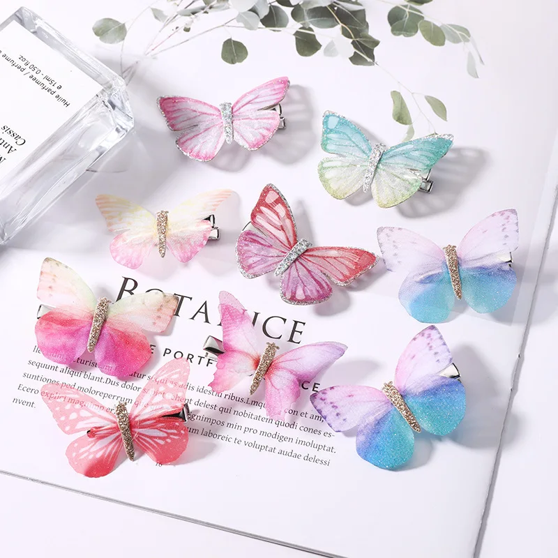 
Barrettes color bow side clip fresh clip Hairware girl cute bang clip hair accessories 