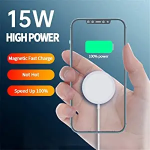  Беспроводное зарядное устройство для Iphone 12 Тип C 15 Вт белая поддержка