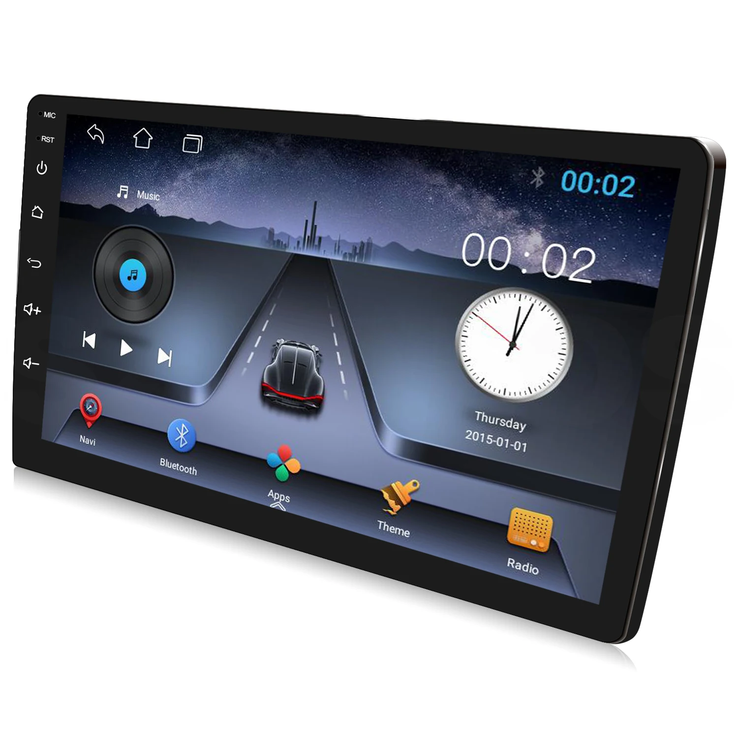 Universal Android 11 2+32G 10.1 Inch IPS Touch Screen 2 Din Multimedia Carplay BT Car Radio