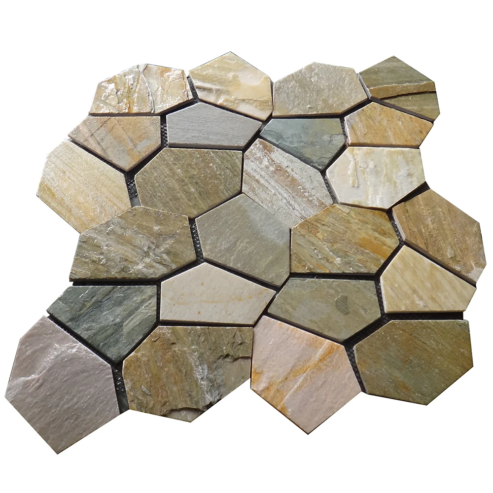 decorate multi color slate tile patio pavers flagstone patios paving stone floor tile