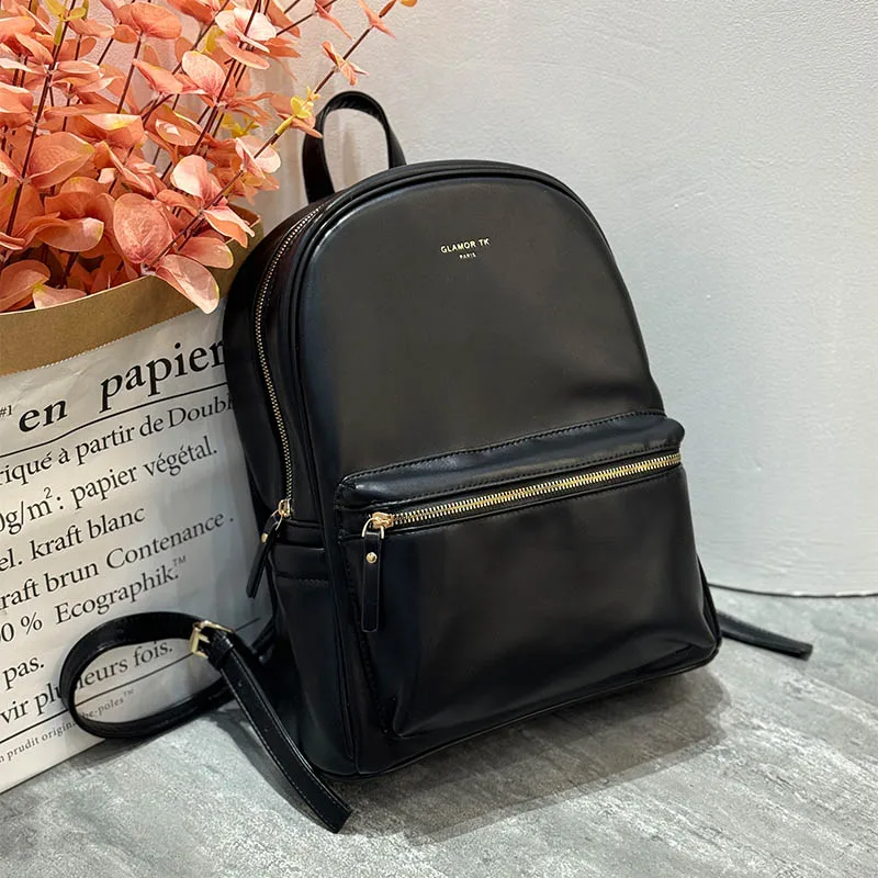 glamor Women Soft Leather Backpacks Vintage Female Shoulder Bags Sac a Dos Casual Travel Ladies Bagpack Mochilas School Bags