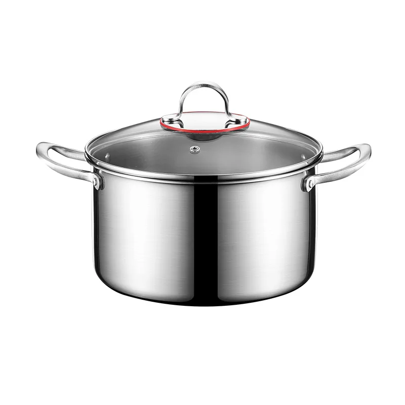 Factory Wholesale Stainless Steel Pot  Stock Soup Pot for Restaurant Hotel With Lid Home Cooking