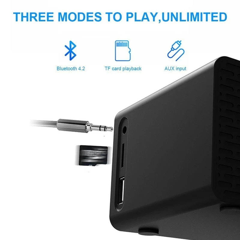 Bluetooth-Колонка BT508 BT 5 0 беспроводной музыкальный плеер зеркальный светодиодный цифровой будильник FM-радио колонка с беспроводным зарядным устройством
