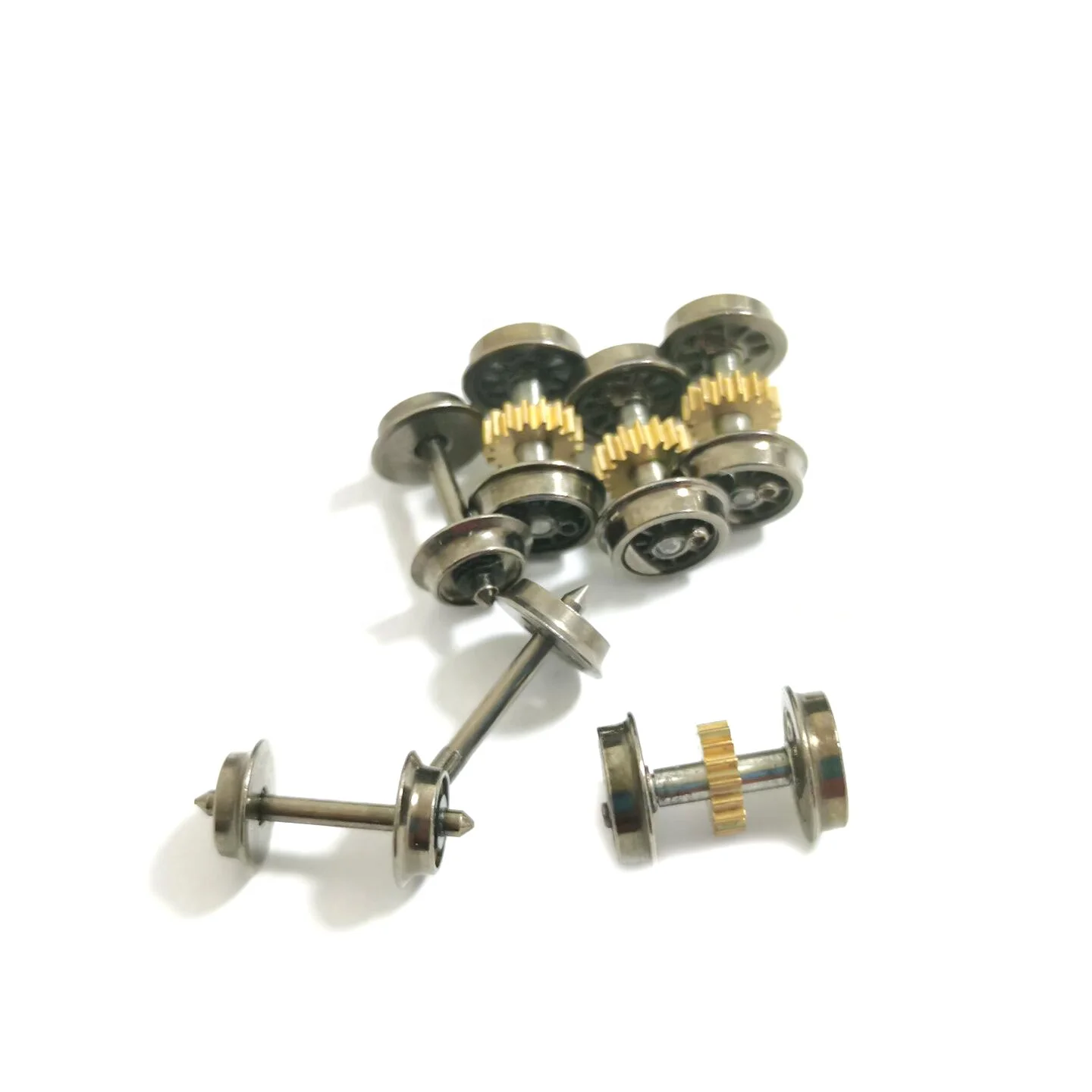 Custom Ho Scale Gun Black Small Toy Train Wheels Model Train Wheels with Gear