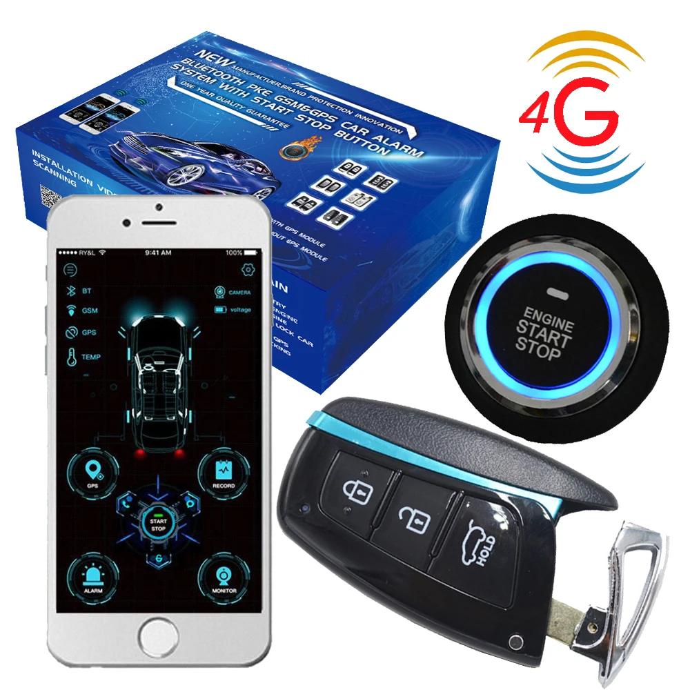 Cardot 4 г gps gsm старт стоп двигатели для автомобиля Pke Автозапуск дистанционного стартера Smart автосигнализации