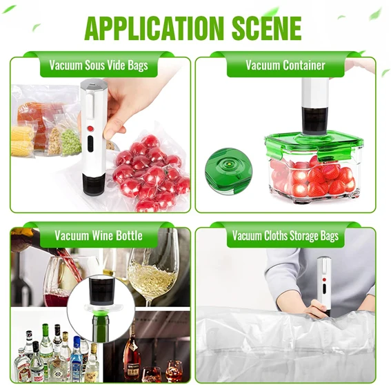 Best seller 5V USB Cordless Jar Bag Food Saver Pack Electric Plastic Portable Handheld Mini Commercial Vacuum Sealer For Grocery