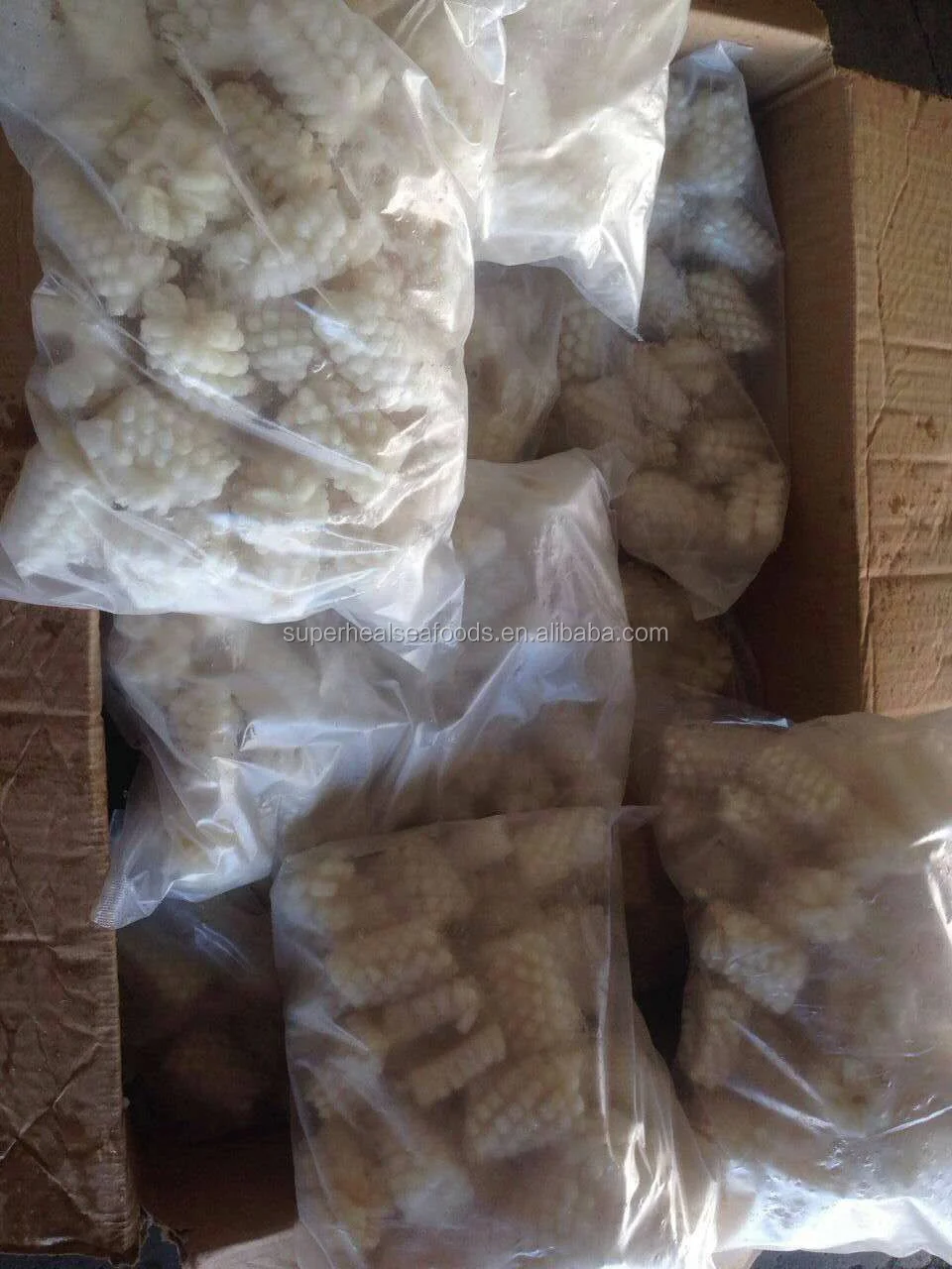 Eu Standard Calamari Cut Size 4-6 Cm Iqf Frozen Squid Flower