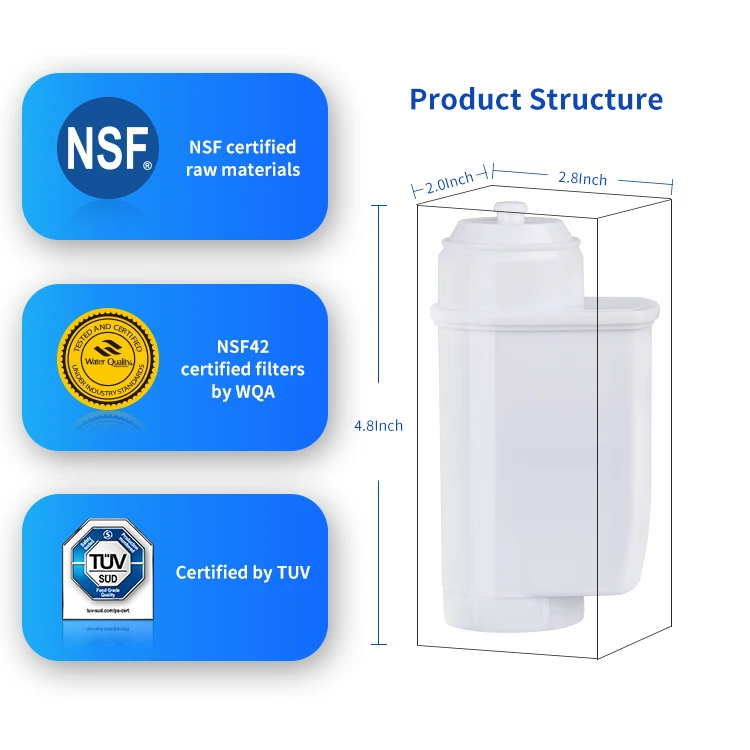 YUNDA NSF certified factory price wholesale water filter compatible for TCZ7003 TCA7 TCC7 TES70 coffee