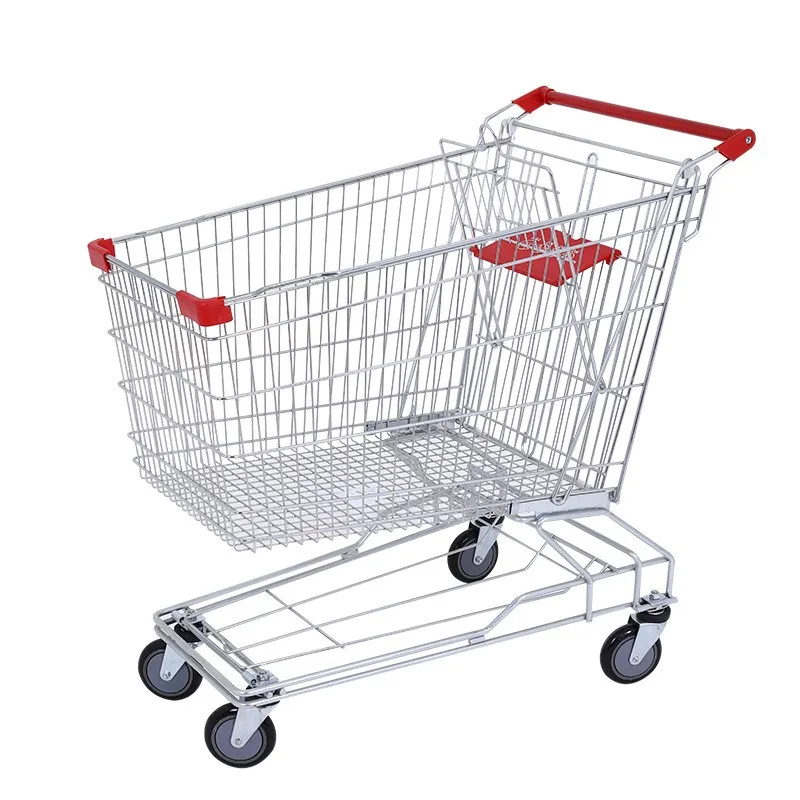 metal shopping cart supermarket trolley