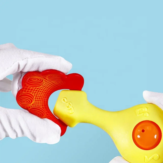 trending products 2024 new arrivals silicone baby teether rattle and chew Food Grade baby sensory toys for 3-24 months baby