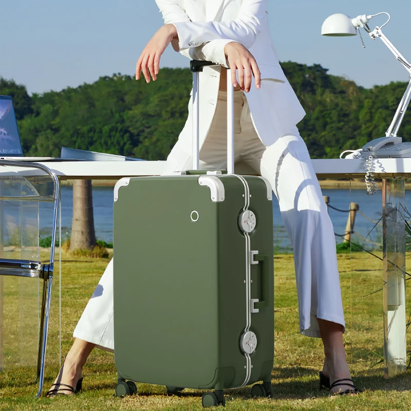 Mixi aluminum PC suitcases trolley luggage lightweight carry on case suitcase travel luggage set for outdoors