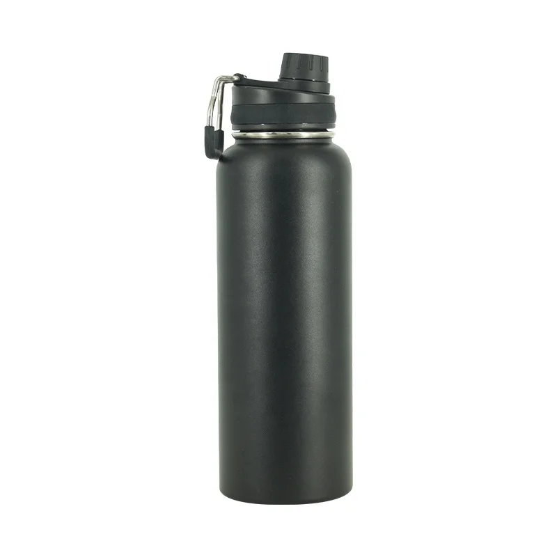Reusable Sport Water Bottle, 40oz Thermos Double Wall Stainless Steel Vacuum Flask
