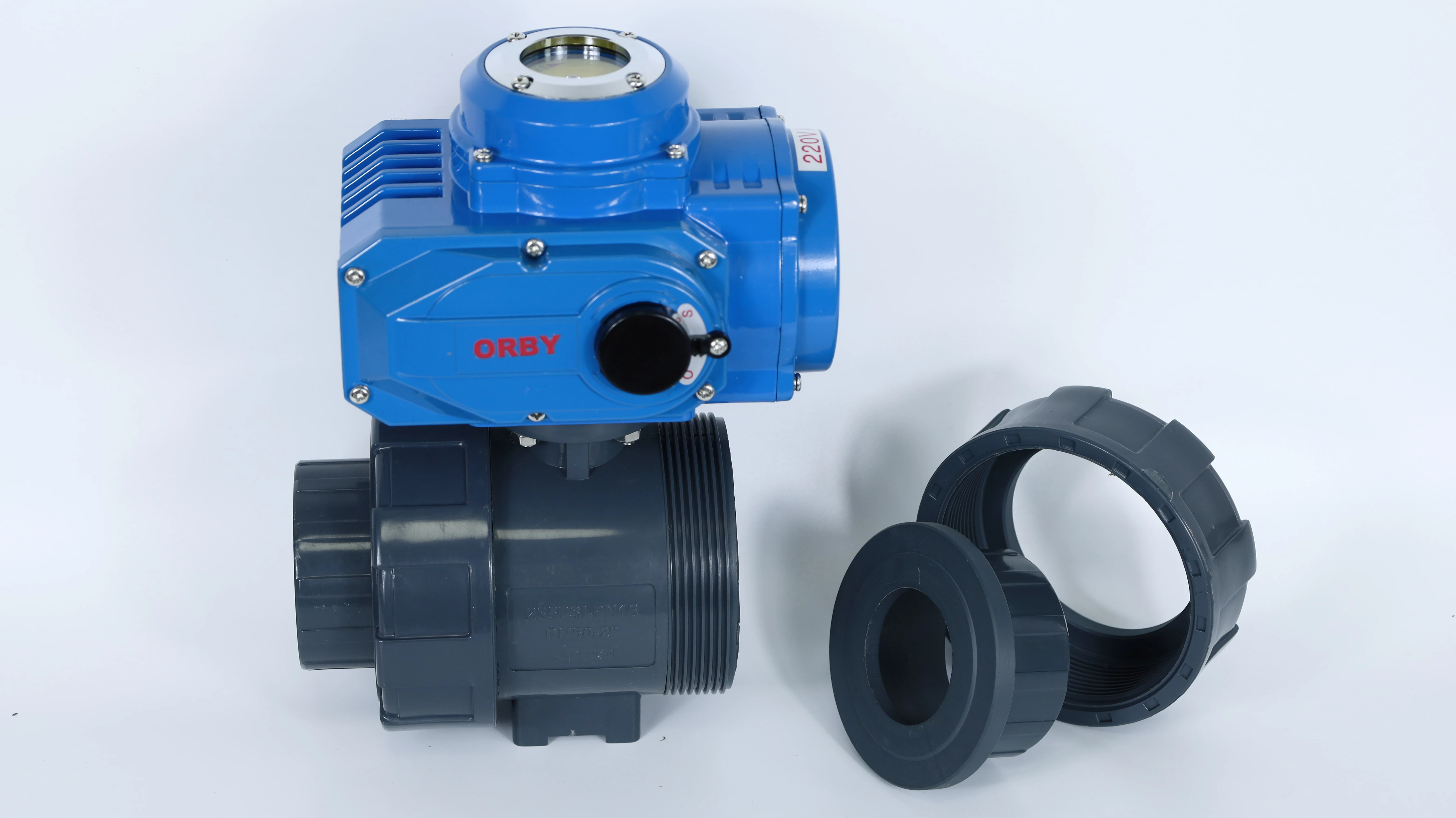 Actuator PN10 Plastic Motorized 12V DC24V 220V Water Electrical Control Electric PPH PPR UPVC PVC Electric ball valve