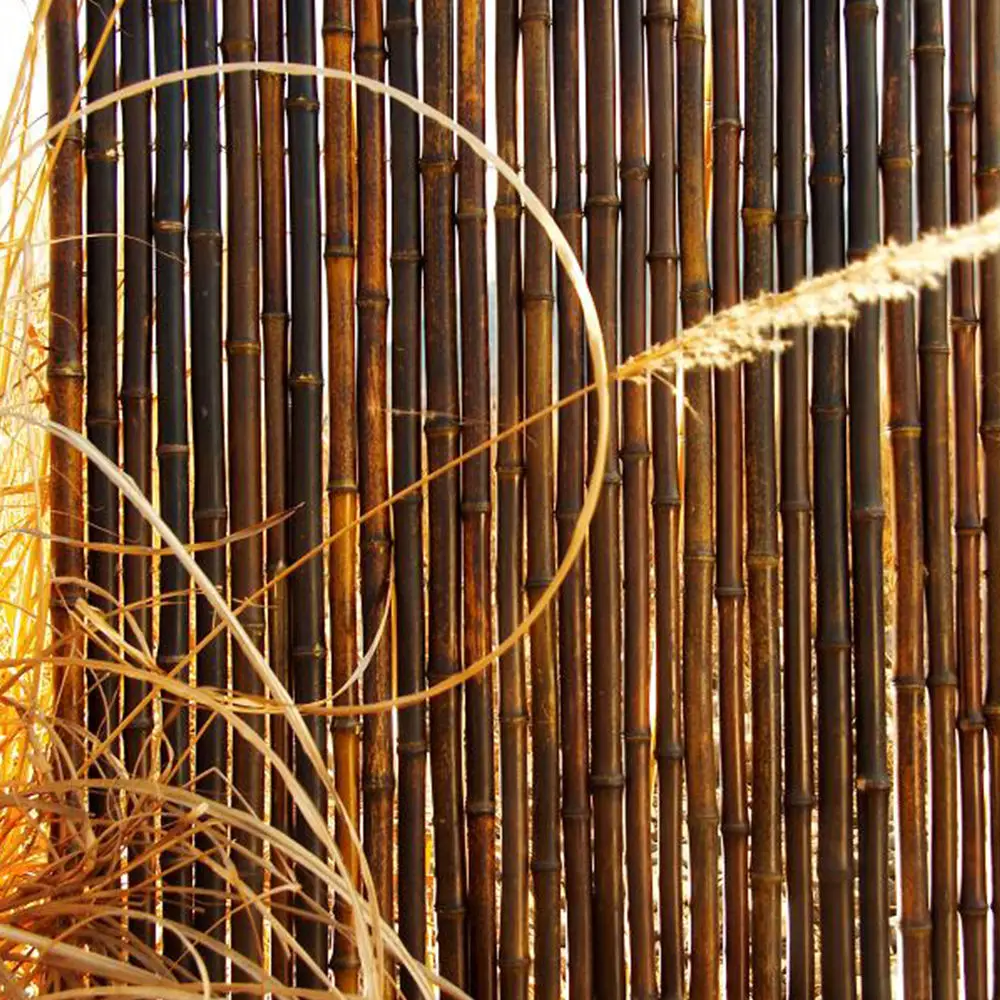 High quality privacy modern charcoal rolled outdoor bamboo fence