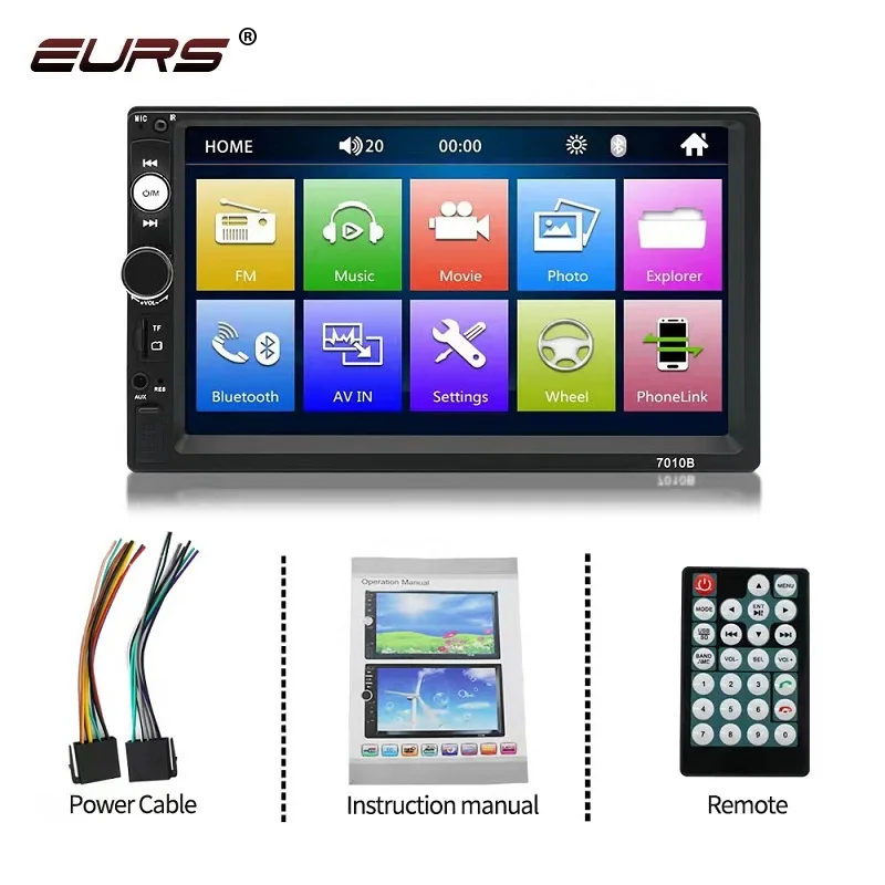 Carpaly 7010B 7012B 7018B music radio palyer 7 inch car MP5 player car BT MP4 MP5 all-in-one reversing video