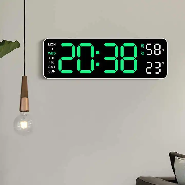 5503 Multifunctional Led Digital Table Clock 2 Set Alarm Date Temperature Week Display Usb-powered Wall Clocks