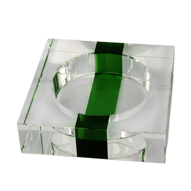 Индивидуальная легкая Роскошная пепельница из хрустального стекла деловые офисные подарки