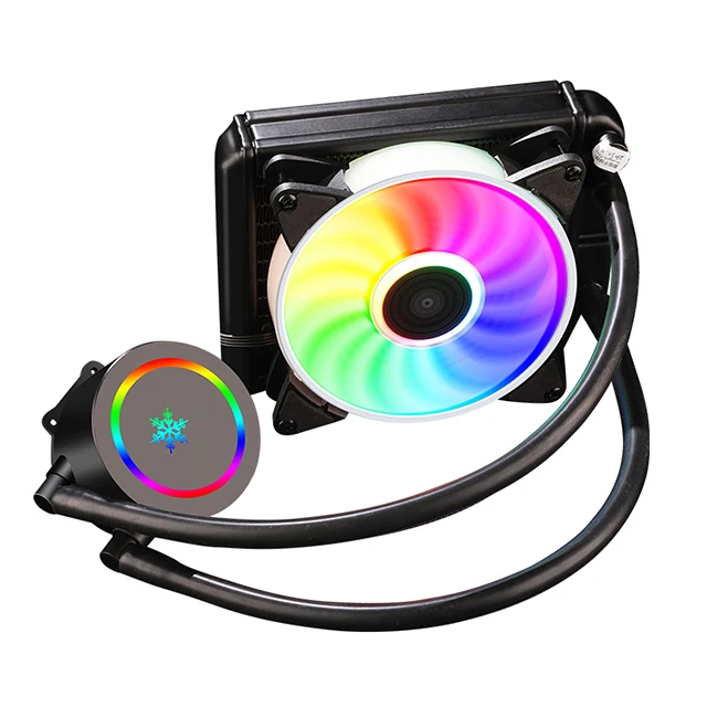 Охлаждающий кулер для процессора, вентилятор RGB для Intel LGA 1150 1151 1155 1200 1366 2011 AMD AM3 AM4, радиатор для жидкости