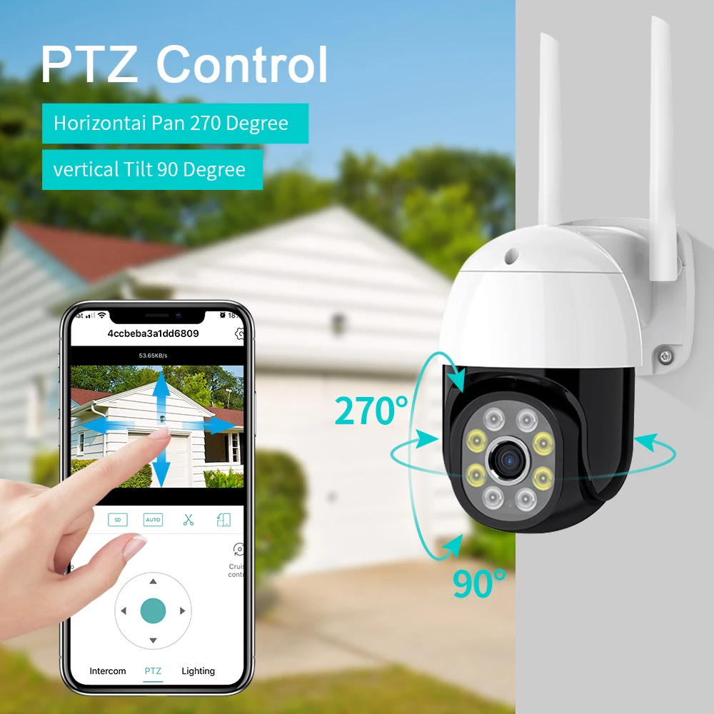  IP-камера LOOSAFE с Wi-Fi и функцией ночного видения для наружной двери беспроводная сетевая система видеонаблюдения Ptz 1080P