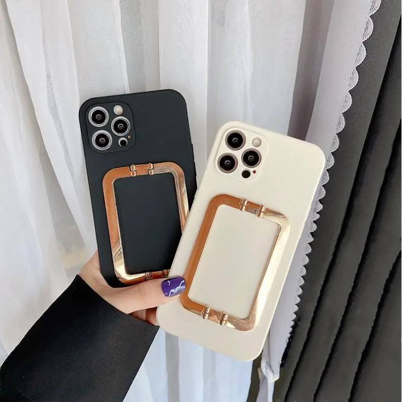 2021 Protective Phone case For iPhone 11 12 Pro Max lady case with bracket ins Phone Cover For iPhone 7 8 12 Pro Max