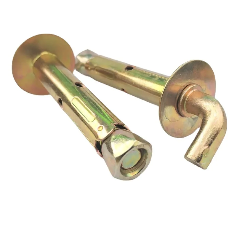 China manufacturers stainless steel carbon steel yellow zinc water heater expansion anchor bolt with l shape hook