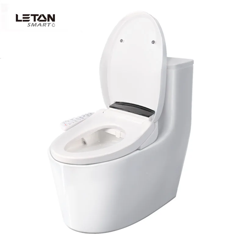 Elongated Smart Commercial Hygienic Warm Water Toilet Seat Automatic Toilet Seat Lid Auto Dual