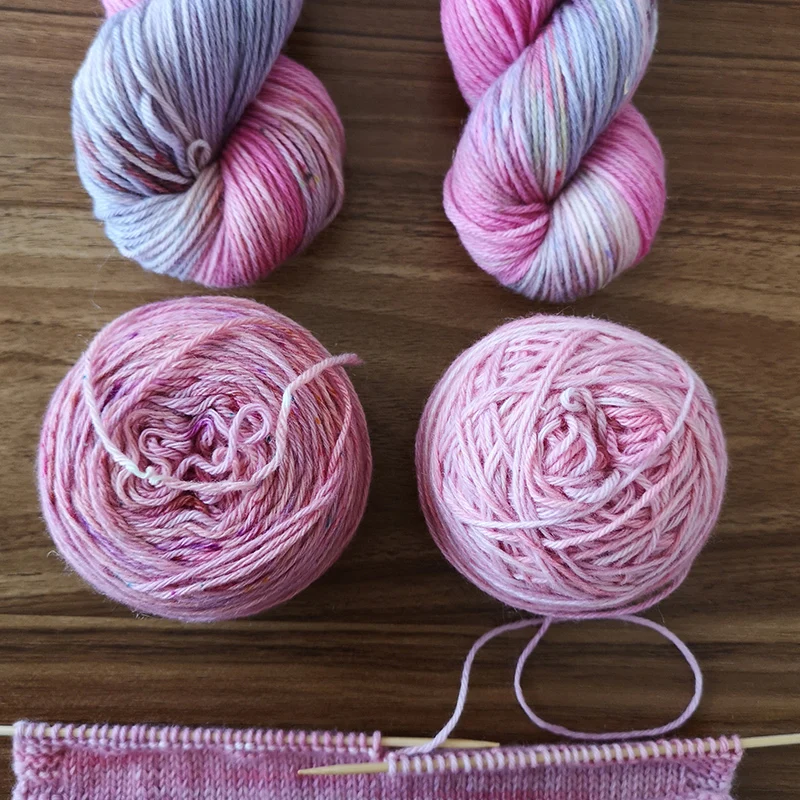 Lotus Handpainted pure cashmere dk yarn DIY knitting crochet weaving arts craft