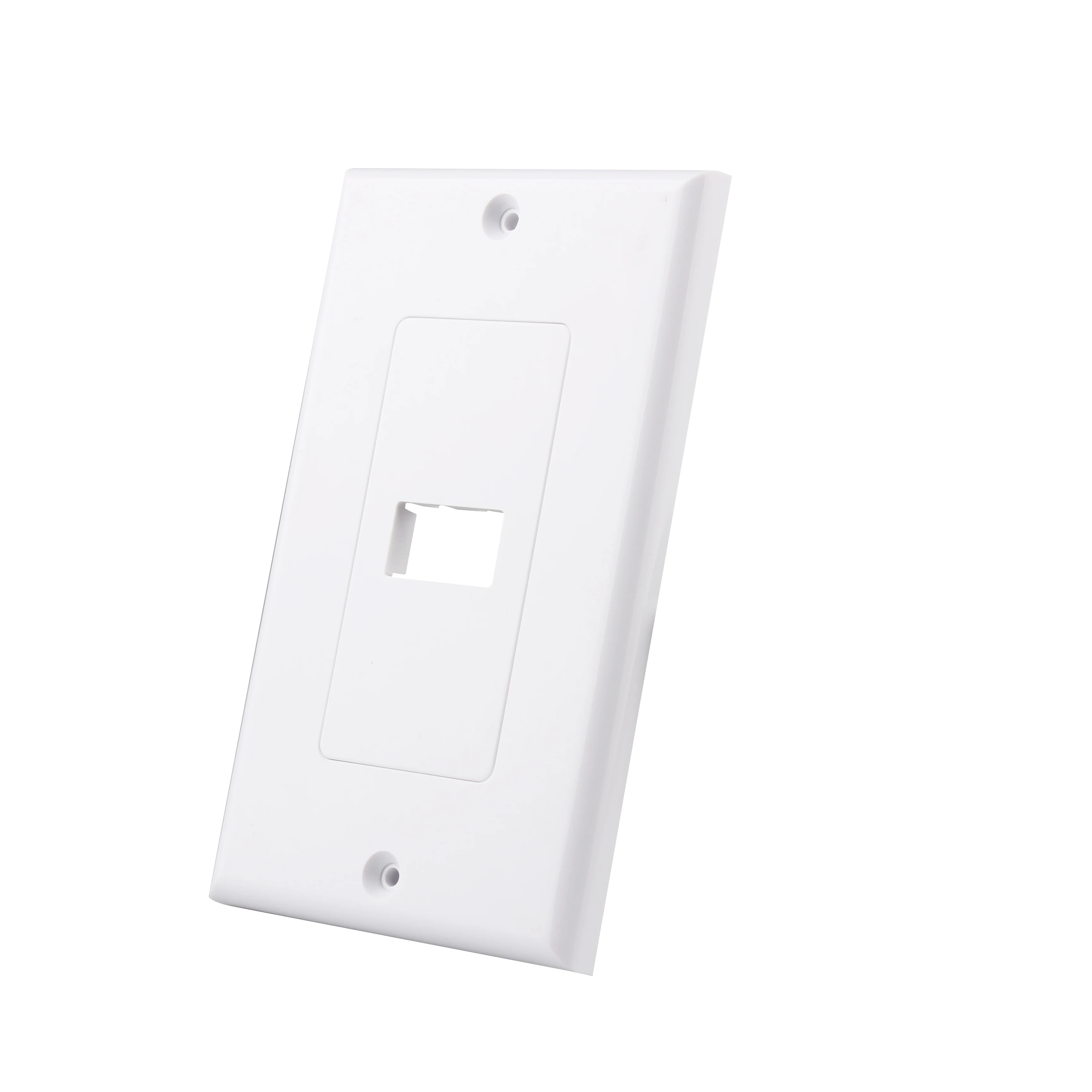 TNP Blank Faceplate, Wall Socket Plate - 1 Port Keystone Insert Jack Single Gang Wiring Plug Socket Decorative Face Cover Outlet