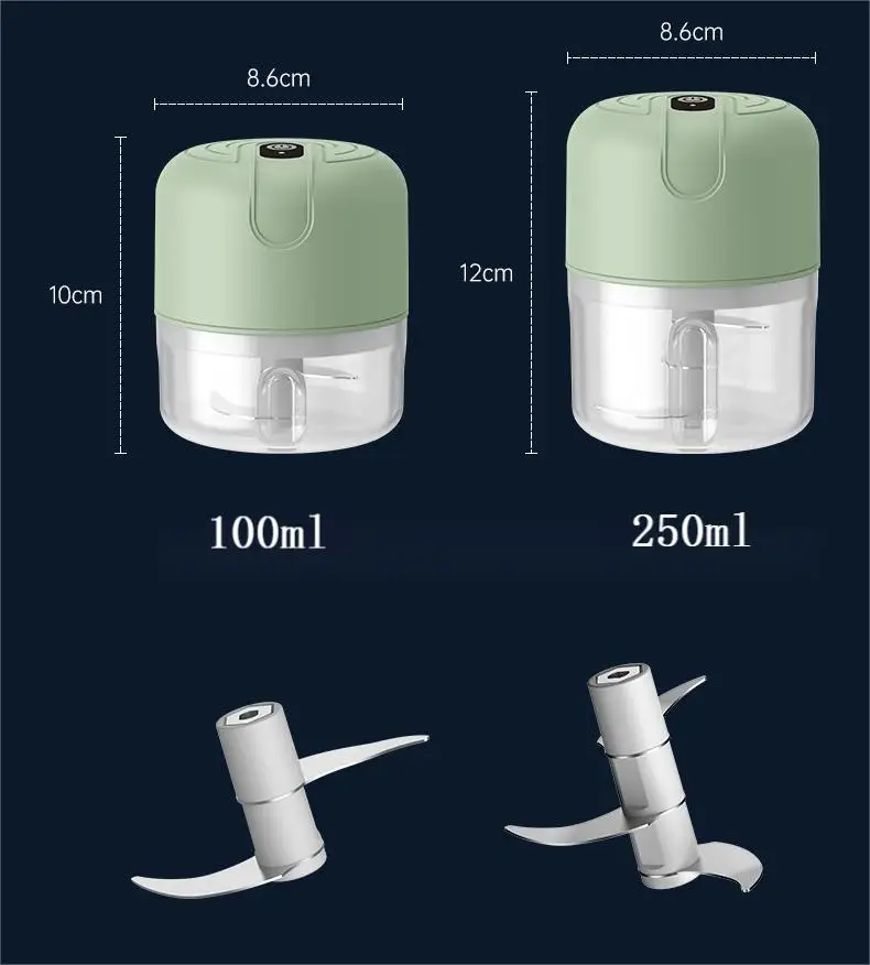 Новый продукт идеи инструменты для фруктов и овощей 250 мл мини-USB Электрический измельчитель чеснока Мясорубка с USB-кабелем