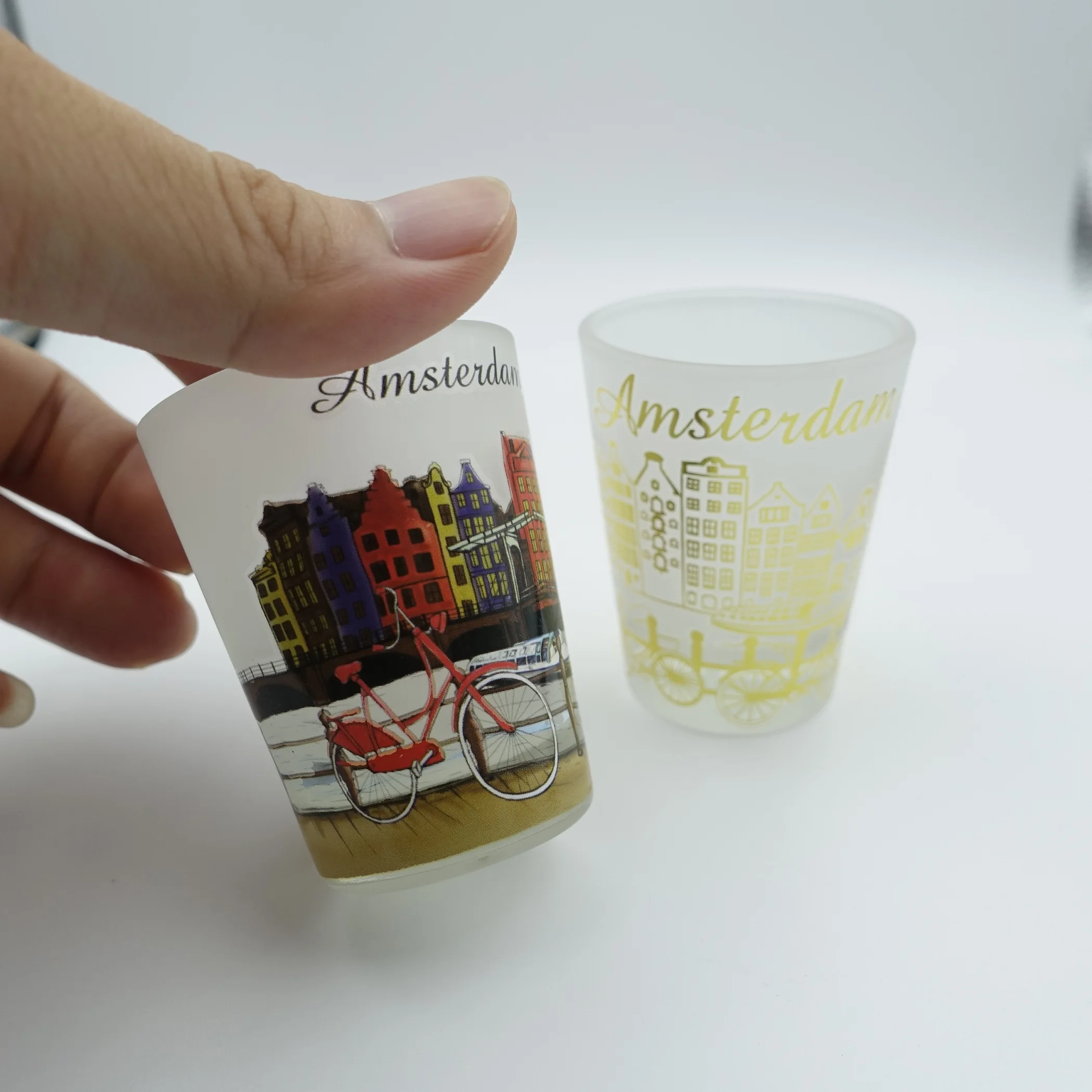 Personalized 2oz Souvenir Custom City Logo Shot Glasses coloured shot glasses sublimation Glass  Promotional gifts