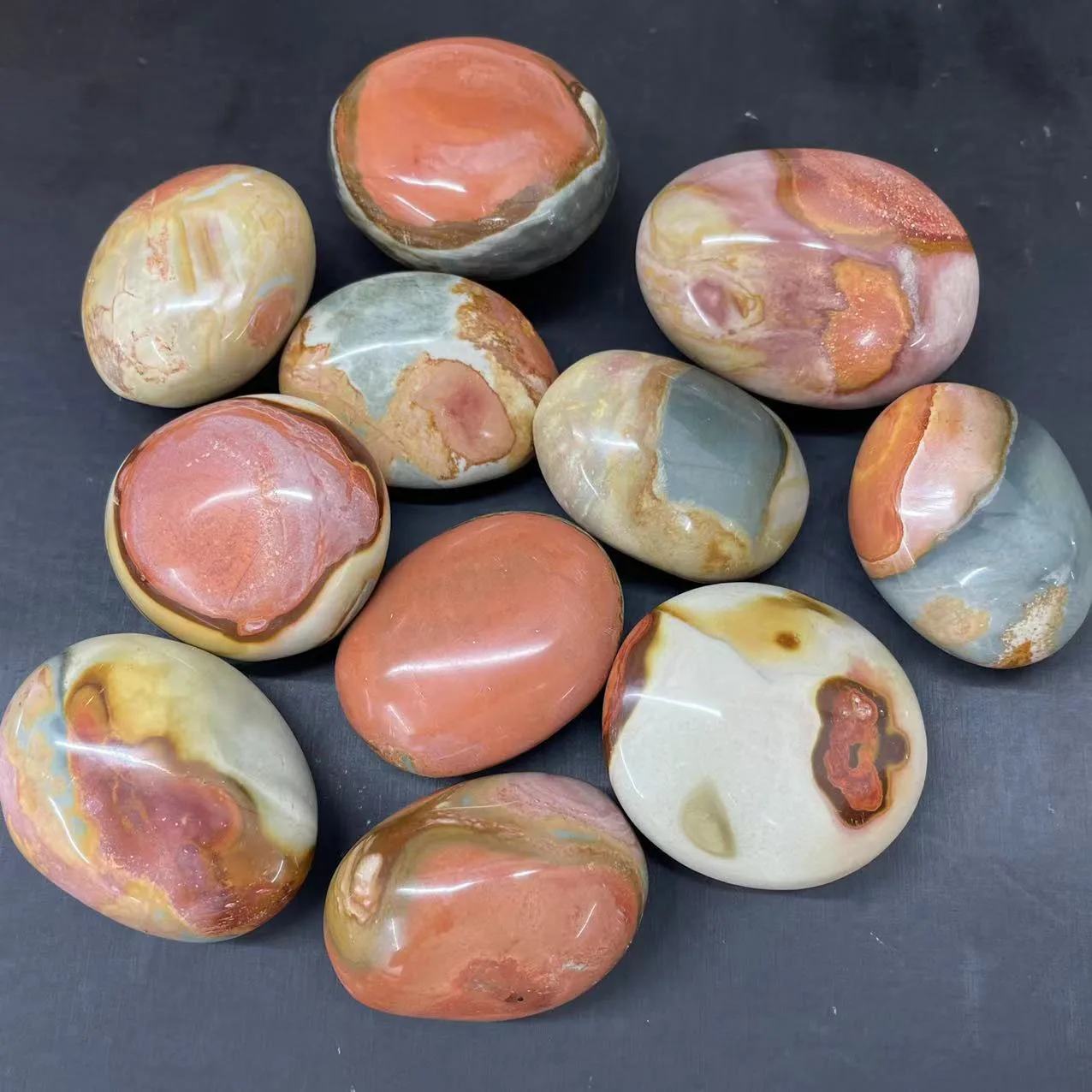 Natural Crystal Crafts Palm Stone Natural Crystal Stones Ocean Jasper Palm Stone