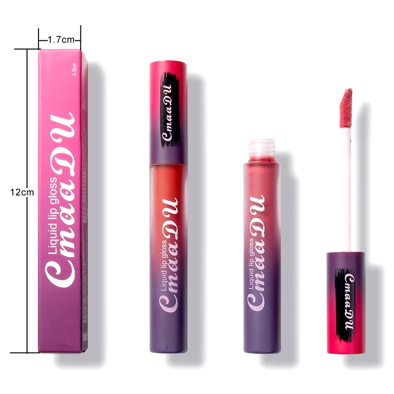 Matte Lip Gloss Lasting High Pigment Cosmetic Natural Lipgloss Wholesale Lipstick Velvet Moisturizing Cosmetic Vendor